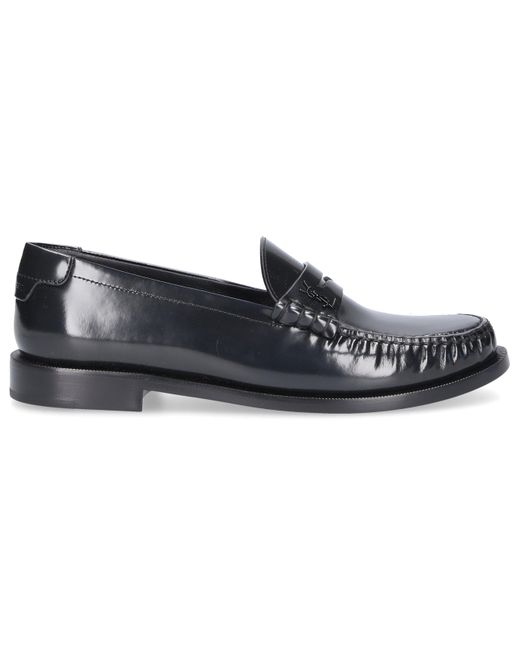 Saint Laurent Leather Loafers Le Loafer 15 Calfskin in Black | Lyst ...