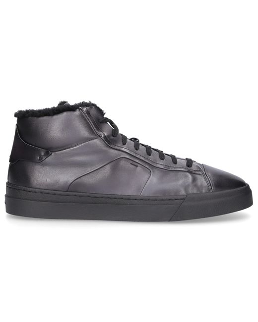 Santoni High-top Sneakers 21558 Calfskin in Gray for Men | Lyst