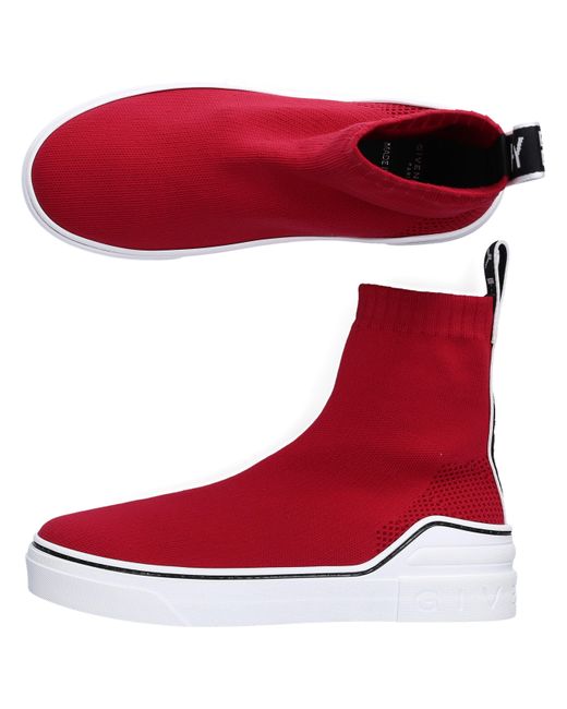 givenchy red high top sneakers