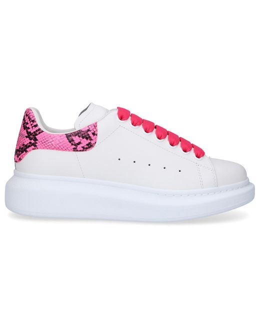 alexander mcqueen white and pink sneakers