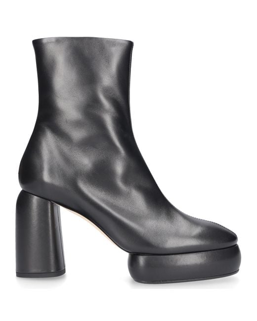 Aeyde Leather Ankle Platform Boots Emmy Calfskin in Black | Lyst