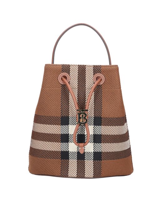 Burberry Handbag Tb Bucket Bag Canvas in Brown Lyst Australia