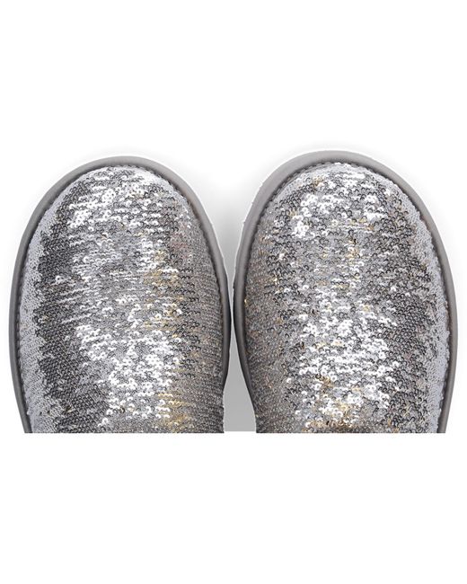 metallic silver snow boots