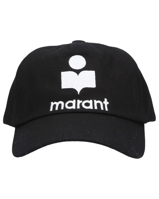 Isabel Marant Casquette Tyrony Canvas Snapback Cap in Black | Lyst