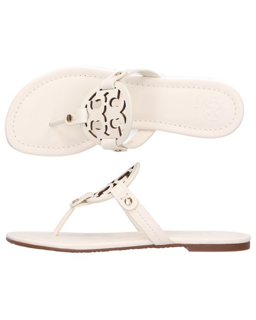 tory burch white rubber flip flops