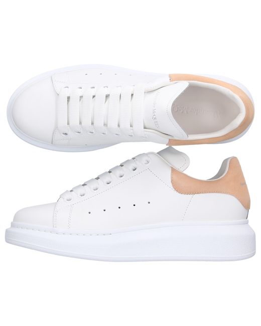 Alexander McQueen Leather Low-top Sneakers Larry in Beige (Natural) - Lyst