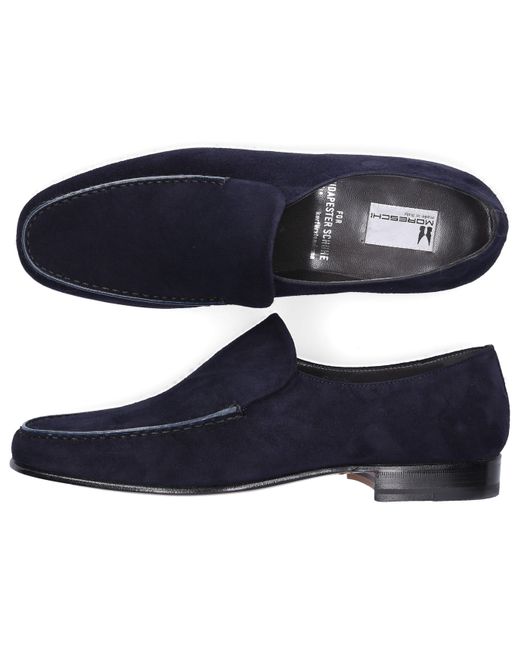 råolie Merchandiser diameter Moreschi Slip-on Shoes Baviera Suede in Blue for Men | Lyst Australia