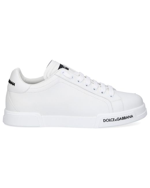 Dolce & Gabbana Low-top Sneakers Portofino Calfskin in White for Men | Lyst