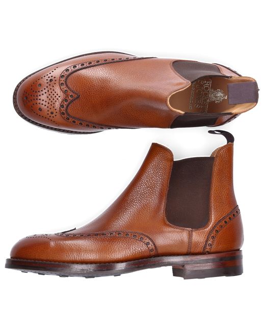 Crockett and Jones Leather Chelsea Boots Newburry in Brown for Men Lyst