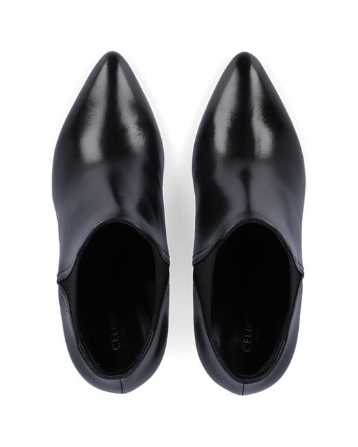 Celine Leather Chelsea Boots Cropped 
