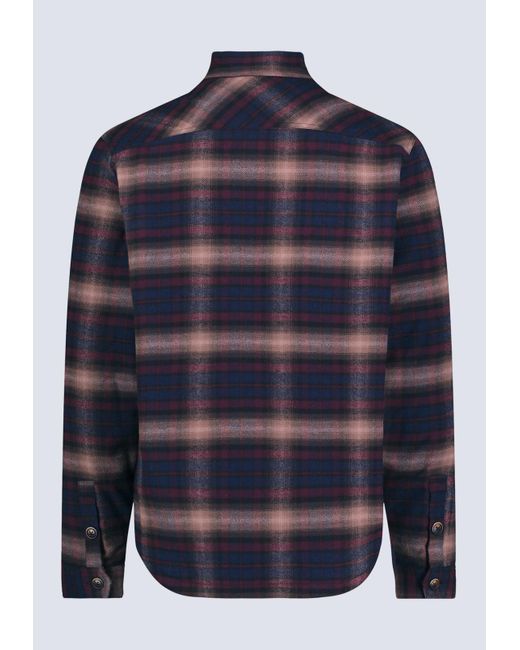 Buffalo David Bitton Blue Buffalo Jeans Jalika Plaid Shacket With Sherpa Lining for men