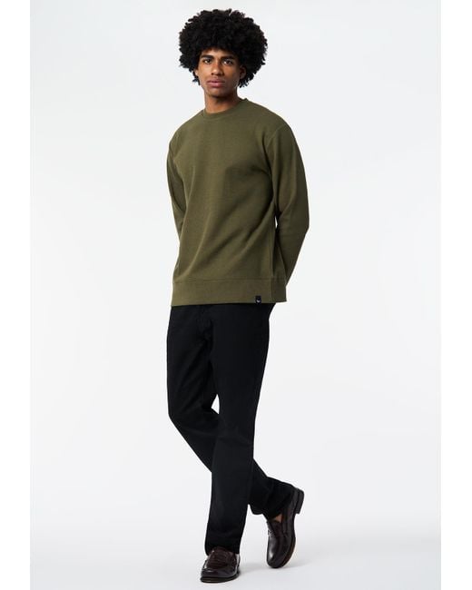 Buffalo David Bitton Green Buffalo Jeans Kaya Relaxed Crewneck Sweatshirt for men