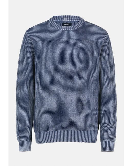 Buffalo David Bitton Men's Blue Buffalo Jeans Washy Textured Knit