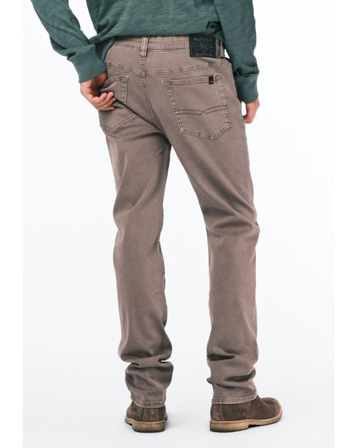 Buffalo David Bitton Brown Buffalo Jeans Straight Six Pants for men