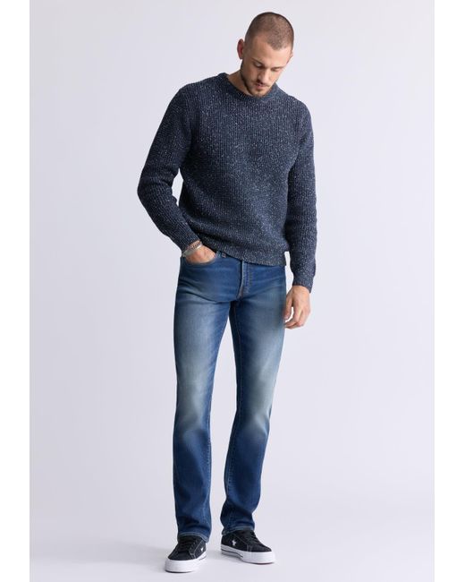 Buffalo David Bitton Blue Buffalo Jeans Wonder Long Sleeve Speckled Knit Sweater for men