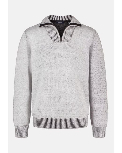 Buffalo David Bitton Men's Gray Buffalo Jeans Wello Quarter-Zip