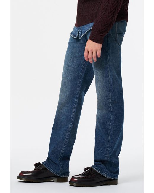 Buffalo David Bitton Blue Buffalo Jeans Ruffer Easy Fit Jeans, Contrasted for men