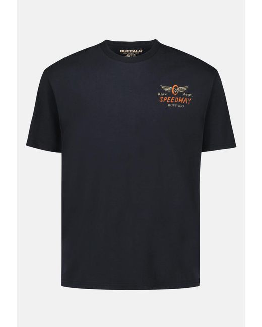 Buffalo David Bitton Black Buffalo Jeans Thane Graphic T-Shirt With Speedway Print for men