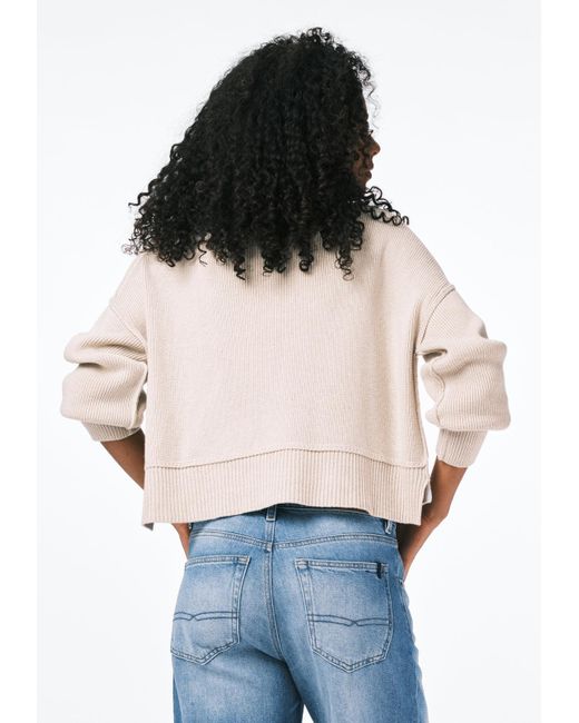 Buffalo David Bitton Natural Buffalo Jeans Seema Dropped Sleeve Loose-Fit Cropped Sweater