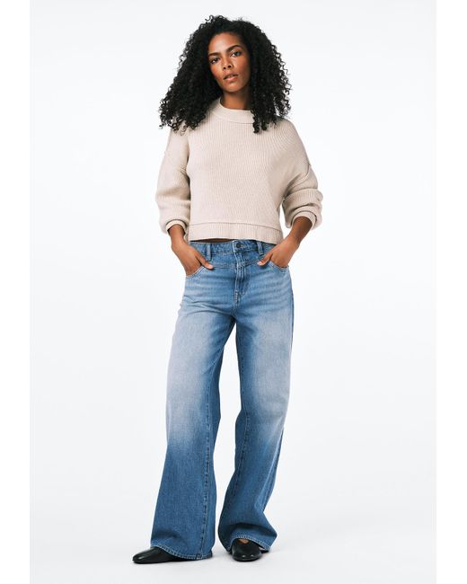 Buffalo David Bitton Natural Buffalo Jeans Seema Dropped Sleeve Loose-Fit Cropped Sweater