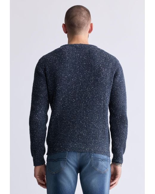 Buffalo David Bitton Blue Buffalo Jeans Wonder Long Sleeve Speckled Knit Sweater for men