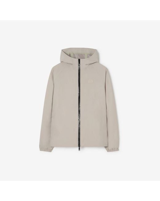 Burberry Gray Nylon Clapton Hooded Jacket for men