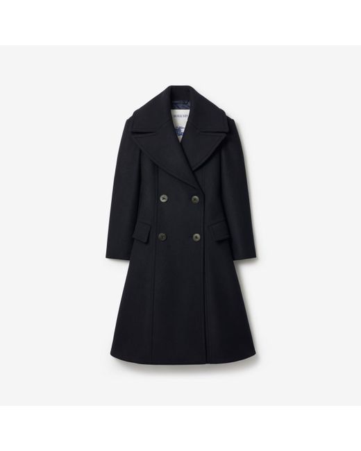 Burberry Black Wool Tailored Coat