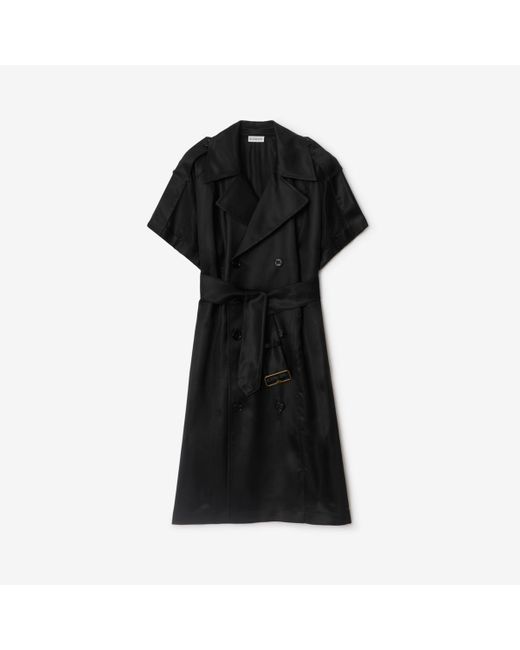 Burberry Black Viscose Trench Dress
