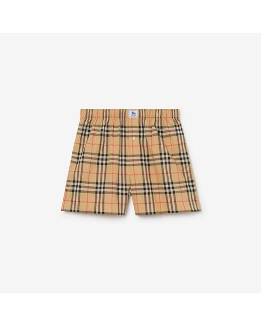 Burberry Natural Check Cotton Boxer Shorts for men