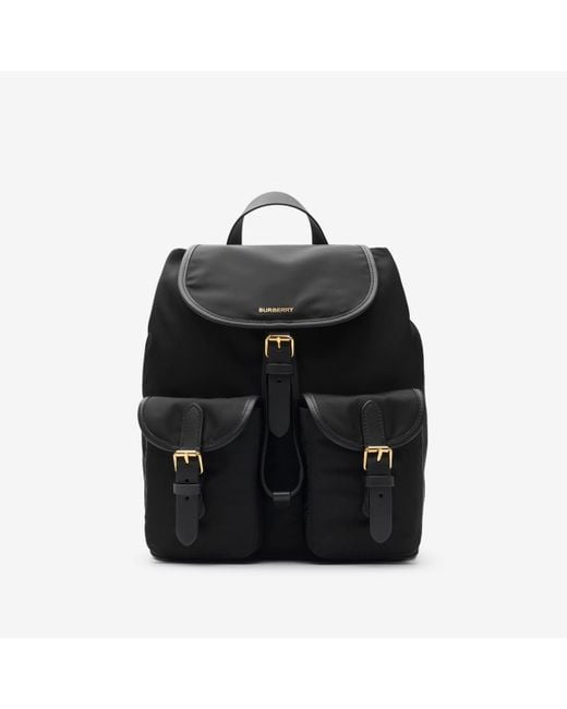 Burberry Black Nylon Backpack