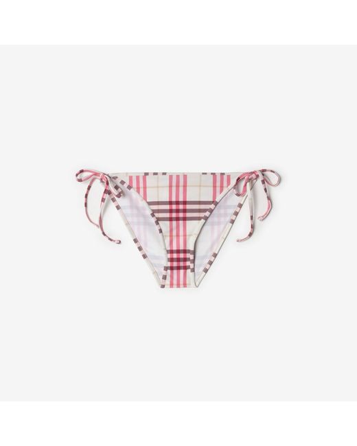 Burberry Pink Check Bikini Briefs