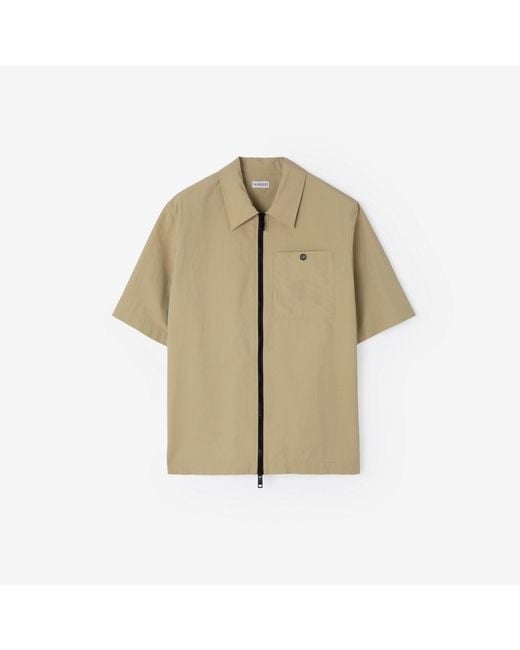 Burberry Natural Nylon Zip Overshirt for men