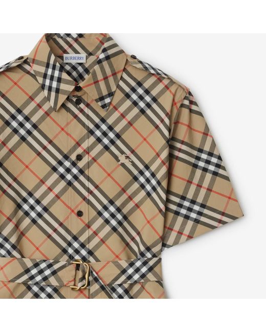 Burberry Natural Check Cotton Shirt Dress