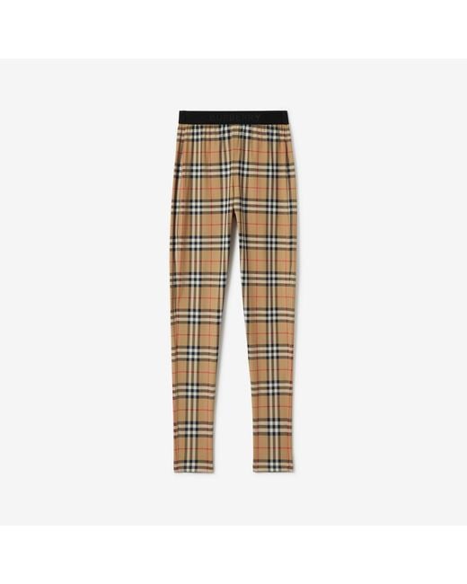 Burberry Natural Check Stretch Jersey Leggings