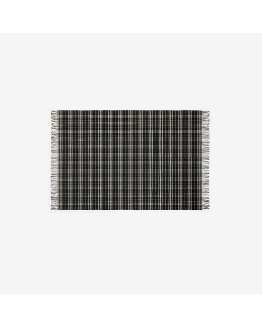 Check Wool Cashmere Blanket Burberry en coloris Black