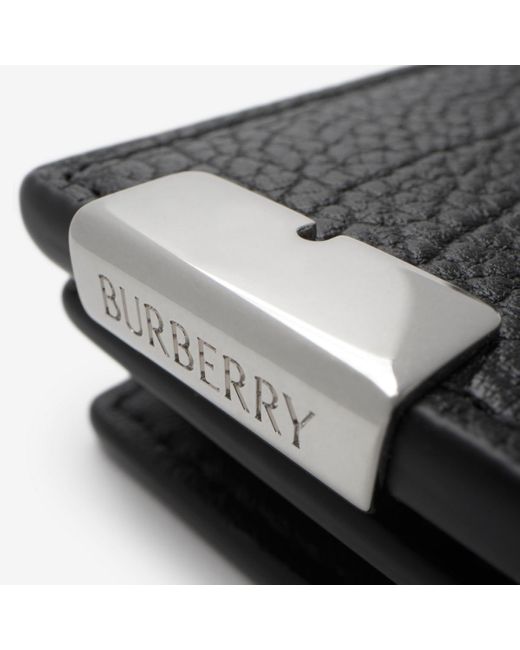 Burberry Black B Cut Bifold Card Case for men