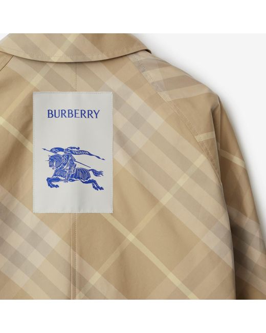 Burberry Natural Mid-length Reversible Check Gabardine Car Coat