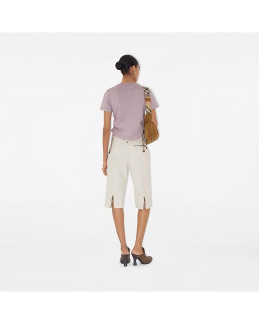 Festival Cotton T-Shirt Burberry en coloris Purple