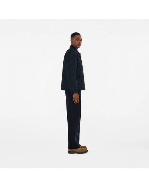Burberry Blue Reversible Quilted Nylon Overshirt for men