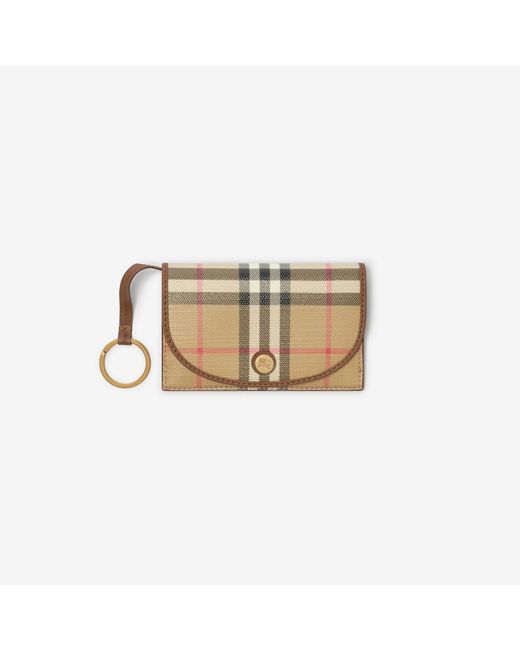 Burberry Natural Check Folding Card Case & Key Ring