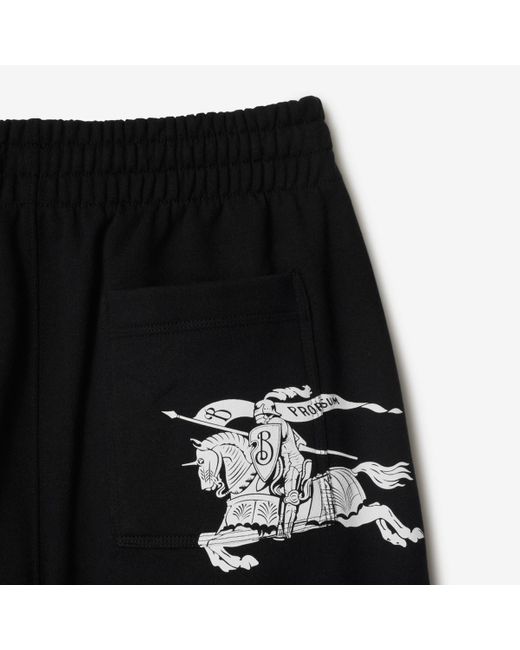 Burberry Black Ekd Cotton Shorts for men