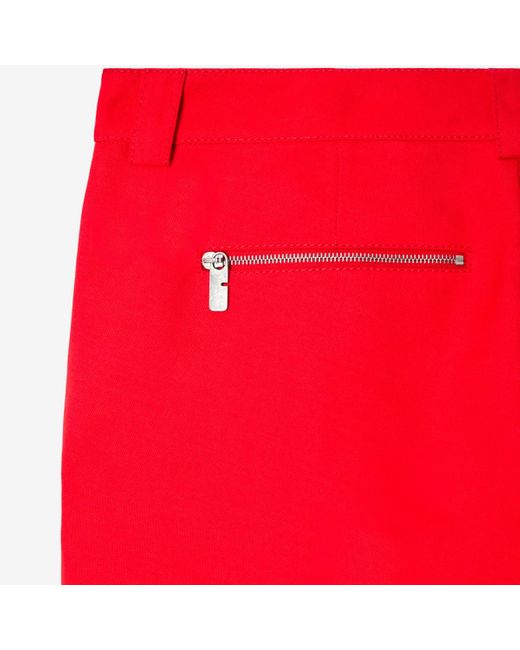 Burberry Red Canvas Trousers