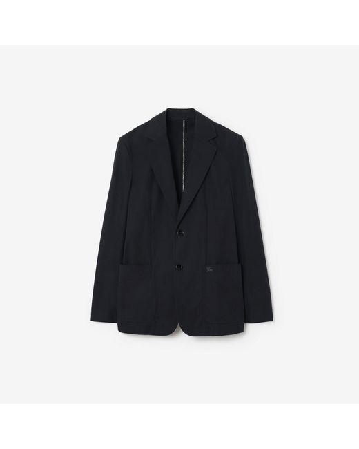 Burberry Blue Technical Cotton Tailored Jacket for men
