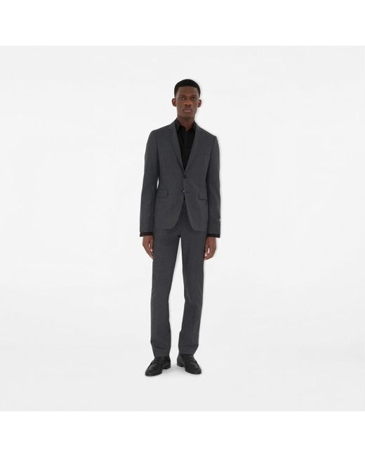 Burberry Black Wool Tailored Jacket for men