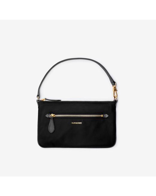Burberry Black Nylon Zip Pouch