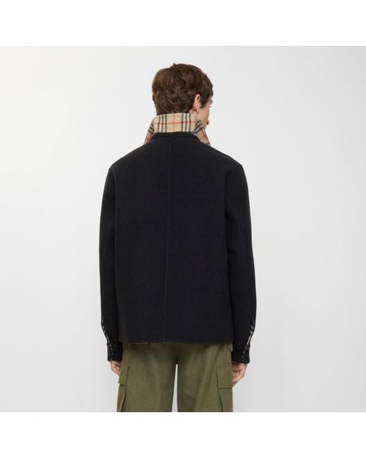 Burberry Wool Overshirt in Black für Herren