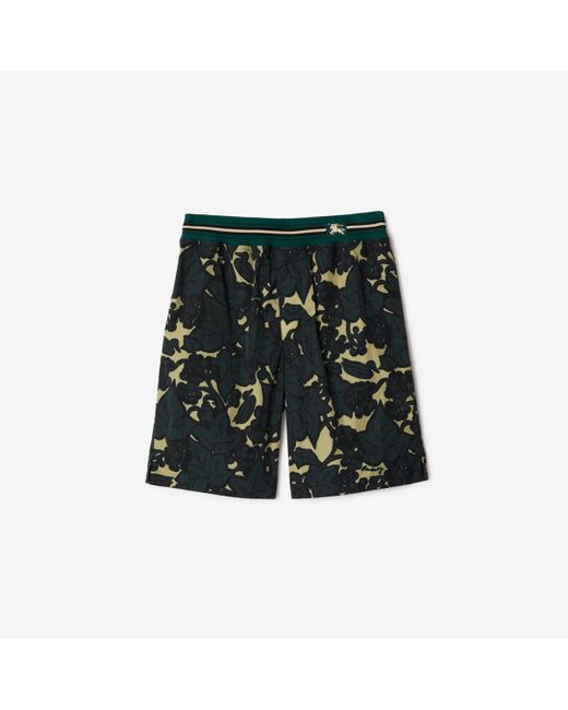 Burberry Green Ivy Nylon Shorts for men