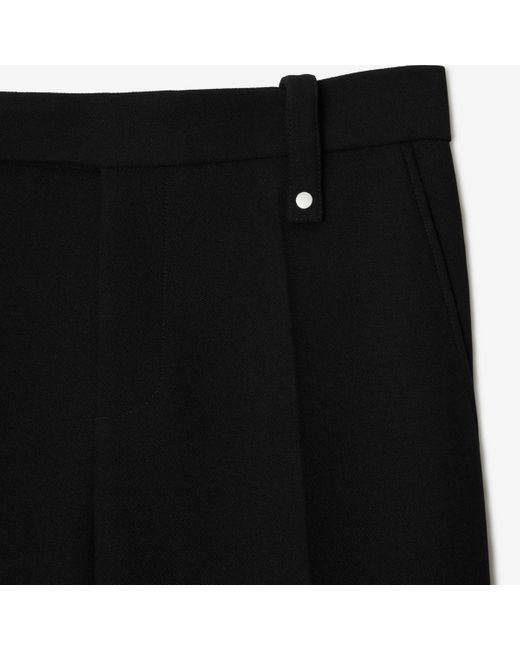 Pantalon tailleur en laine mélangée Burberry en coloris Black