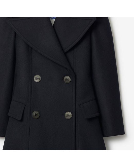 Burberry Black Wool Tailored Coat