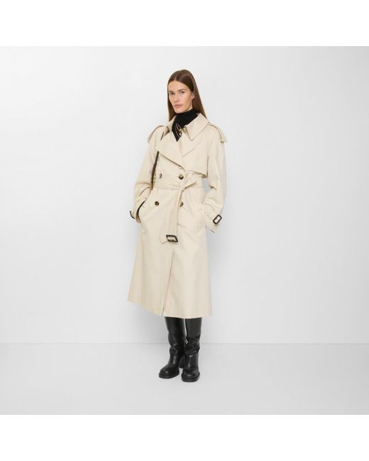 Burberry Natural Long Gabardine Fitzrovia Trench Coat